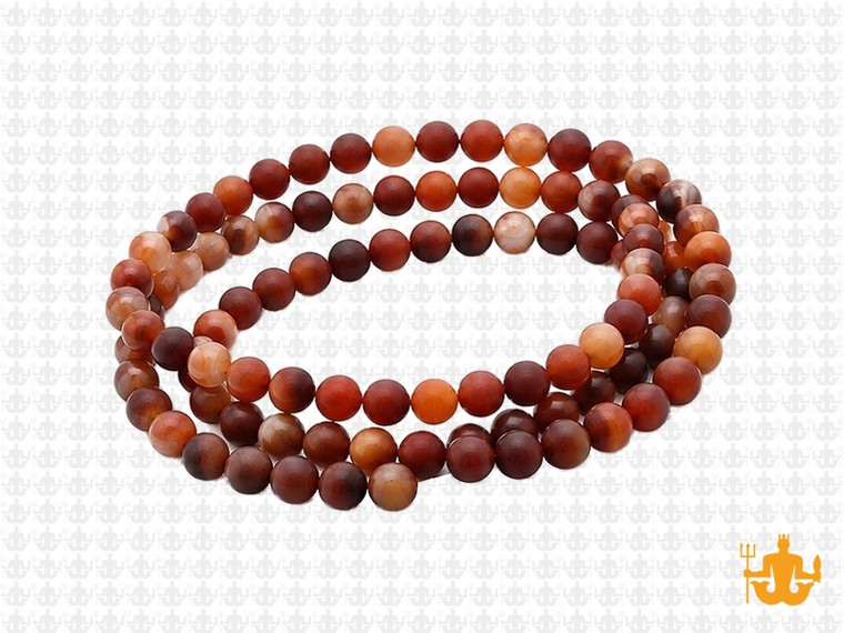4mm Matte Botswana Agate Round Beads 15.5" natural [4f27m]