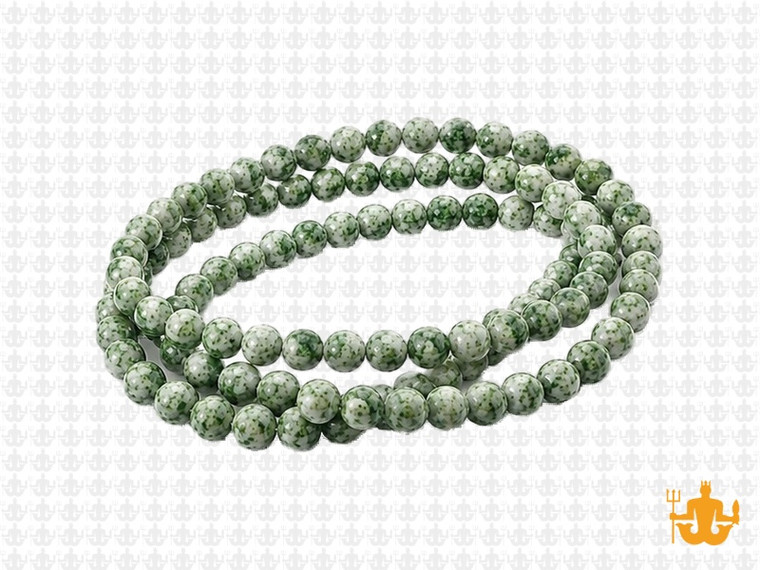 4mm Matte Tree Agate Round Beads 15.5" natural [4a23m]