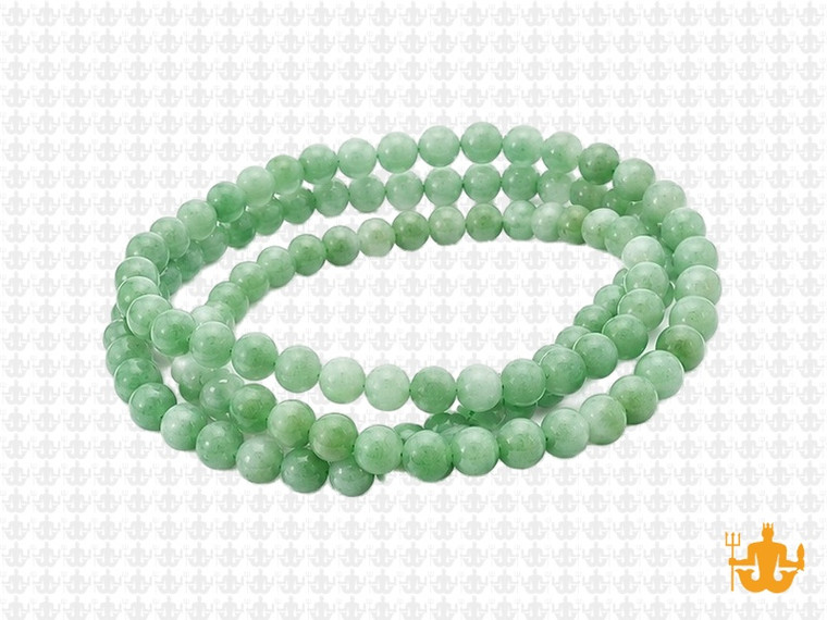 4mm Matte Green Aventurine Round Beads 15.5" natural [4b2m]