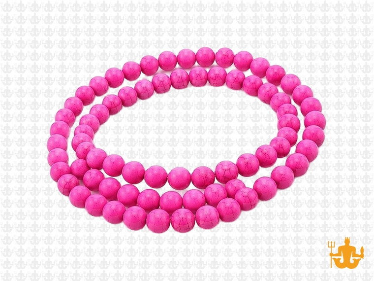 4mm Matte Pink Magnesite Round Beads 15.5" [4tfm]