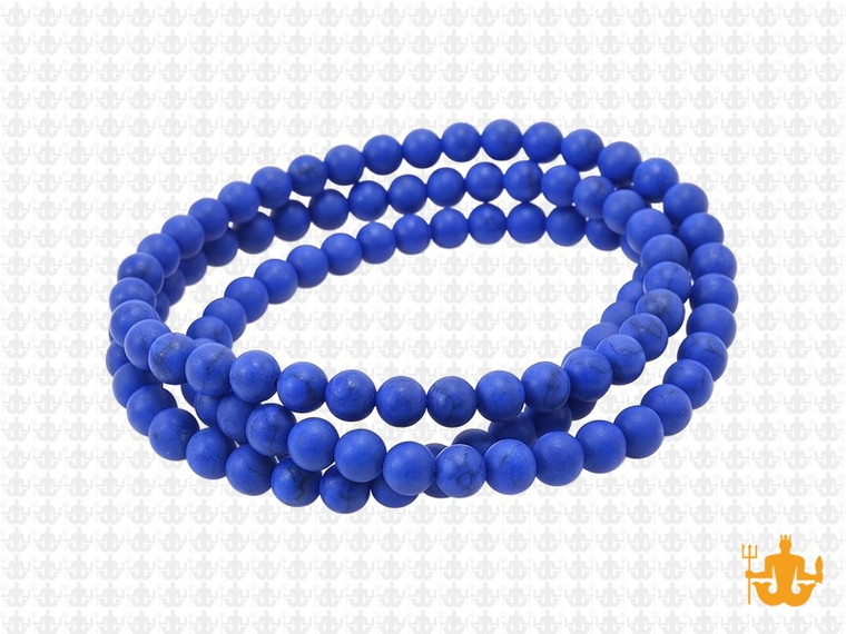 4mm Matte Lapis Magnesite Round Beads 15.5" [4tlm]