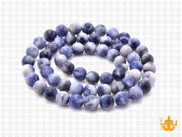 6mm Matte Sodalite Round Beads 15.5" natural [6r24m]