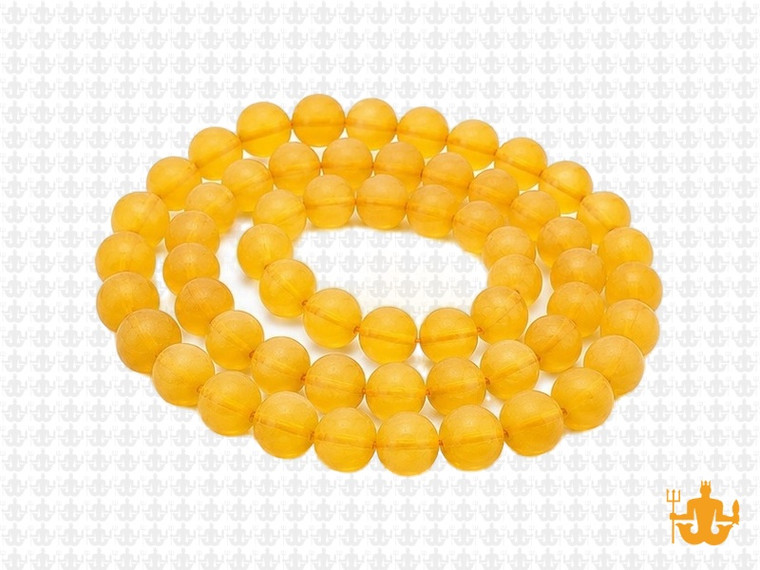 6mm Matte Topaz Round Beads 15.5" synthetic [6a7m]