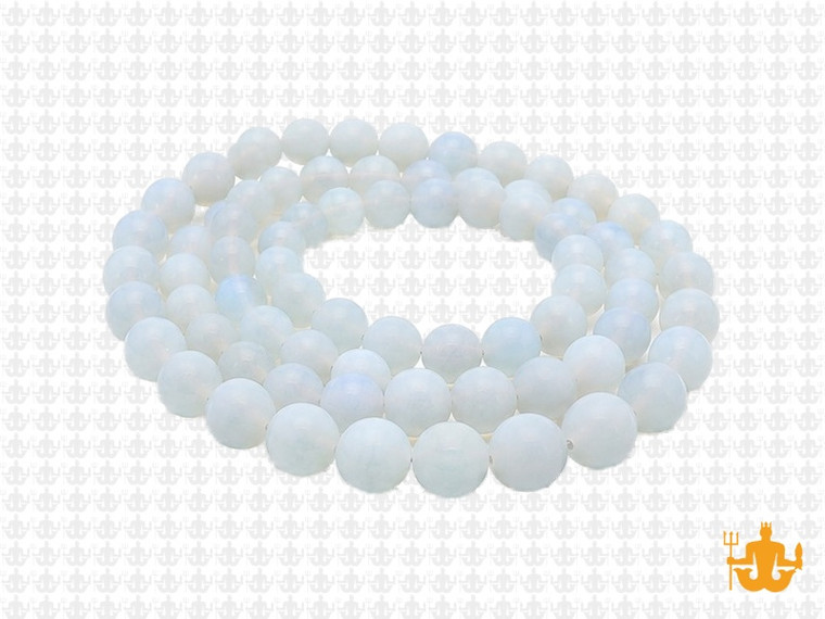 6mm Matte Moonstone Opalite Round Beads 15.5" synthetic [6a43m]