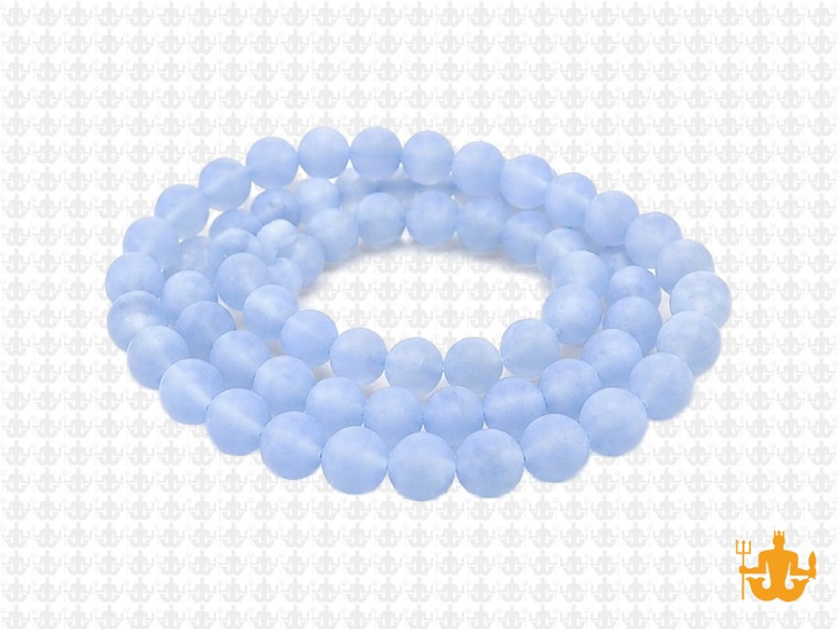 6mm Matte Chalcedony Round Beads 15.5" synthetic [6a65m]