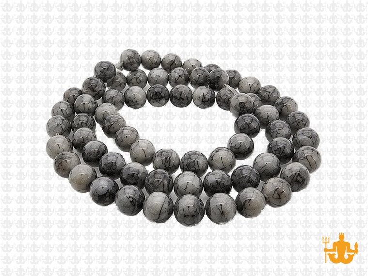 6mm Matte Picasso Agate Round Beads 15.5" natural [6r43m]