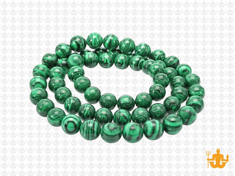 6mm Matte Green Malachite Round Beads 15.5" synthetic [6r37m]