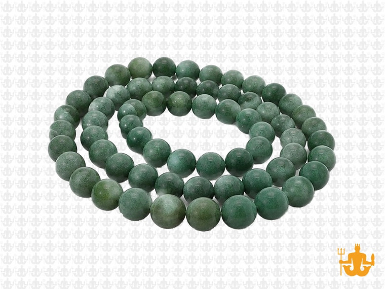 6mm Matte Green Aventurine Round Beads 15.5" natural [6b15m]
