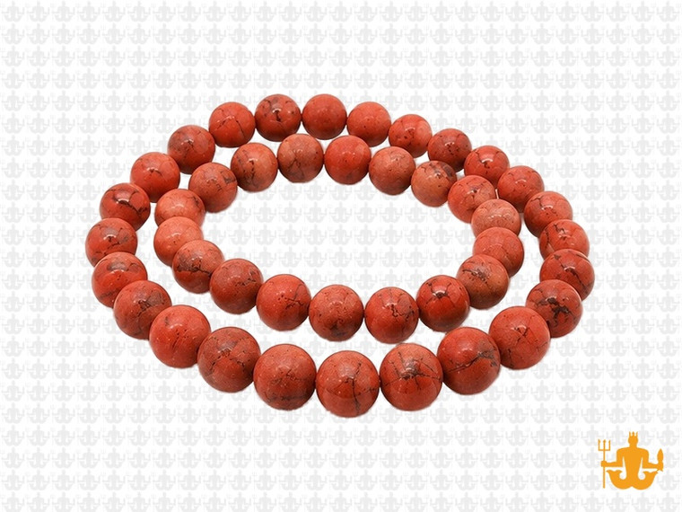 6mm Matte Red Jasper Round Beads 15.5" natural [6r12m]