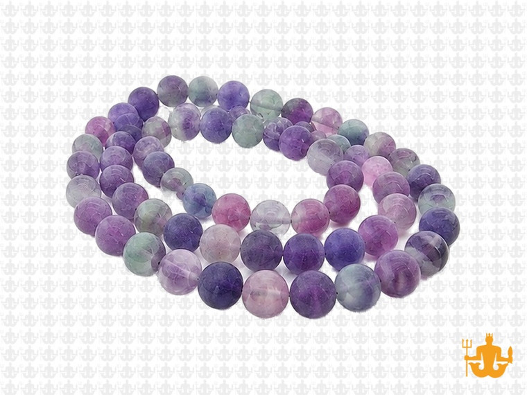 6mm Matte Sky Quartz Round Beads 15.5" dyed [6b6m]