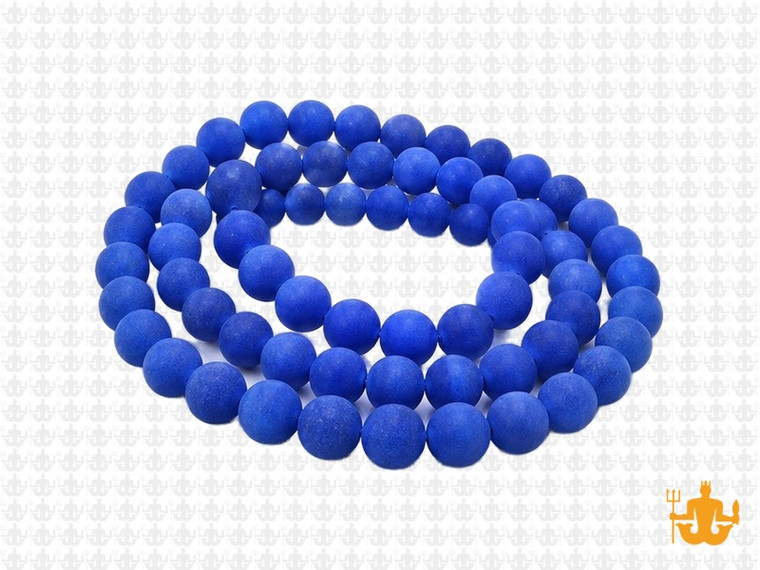 6mm Matte Turquoise Jade Round Beads 15.5" dyed [6b75m]