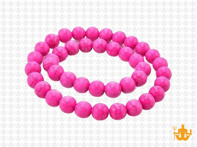 6mm Matte Pink Magnesite Round Beads 15.5" [6tfm]