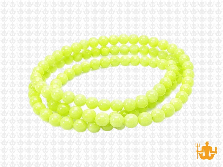 4mm Lemon Jade Round Beads 15.5" dyed [4c58]