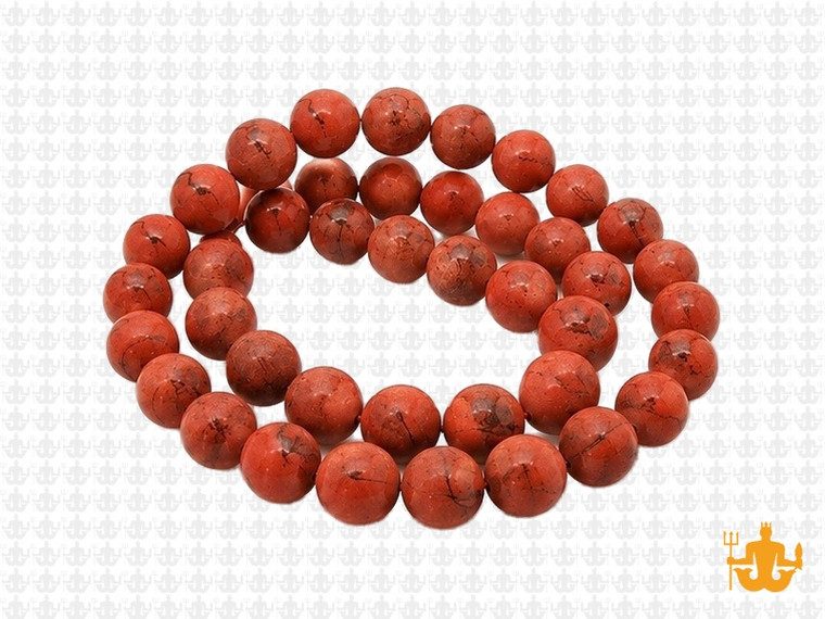 8mm Matte Red Jasper Round Beads 15.5" natural [8r12m]