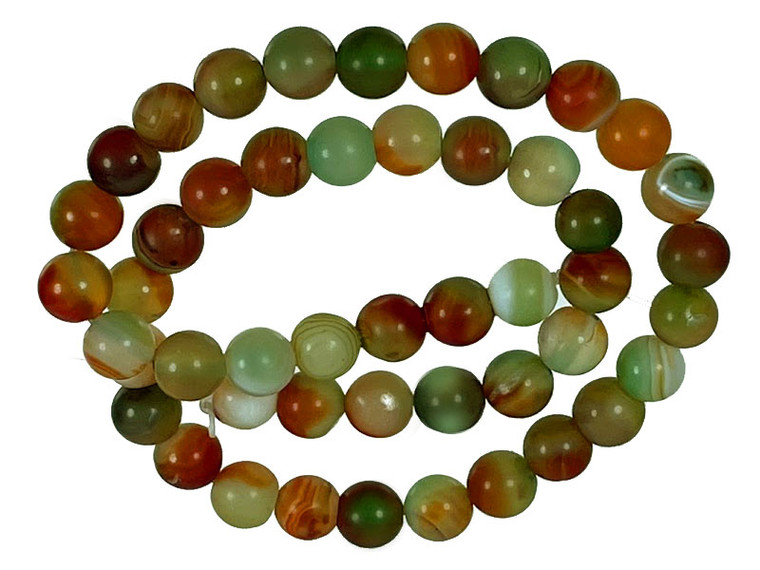 8mm Matte Rainbow Agate Round Beads 15.5" dyed [8f19m]