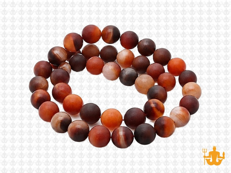 8mm Matte Botswana Agate Round Beads 15.5" natural [8f27m]