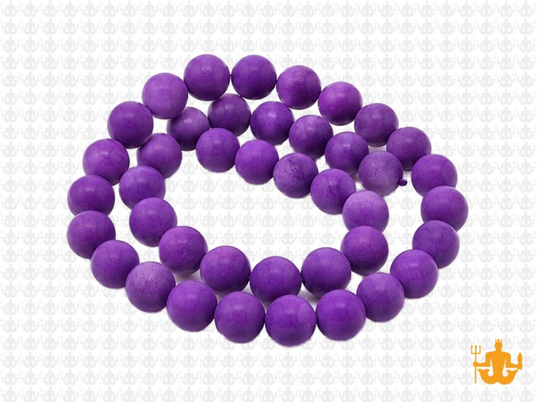 8mm Matte Purple Magnesite Round Beads 15.5" [8tpm]