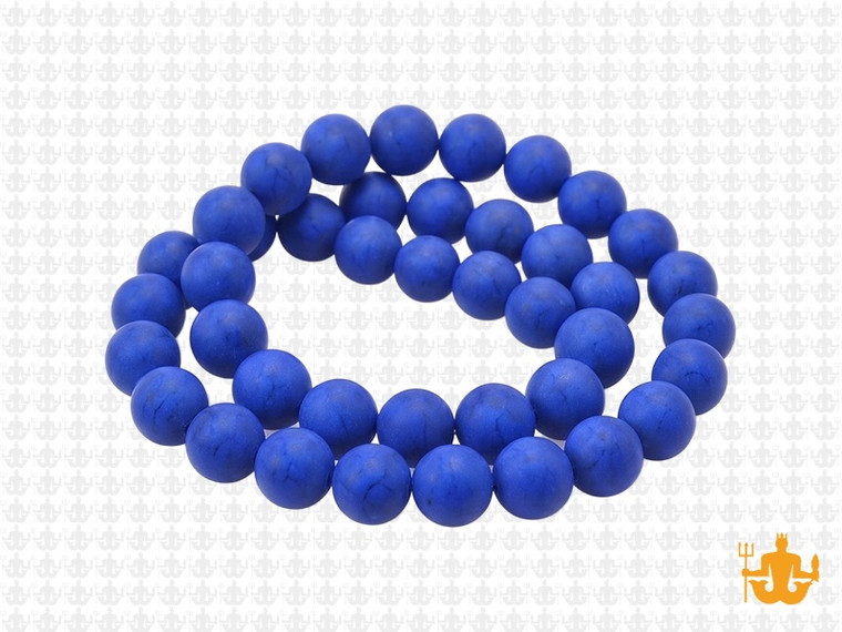 8mm Matte Lapis Magnesite Round Beads 15.5" [8tlm]