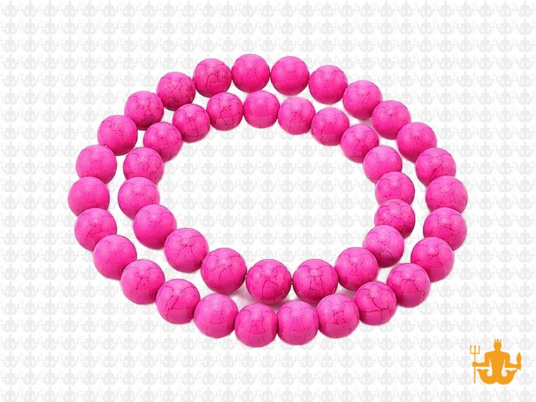 8mm Matte Pink Magnesite Round Beads 15.5" [8tfm]