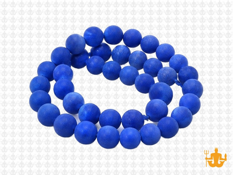 8mm Matte Turquoise Jade Round Beads 15.5" dyed [8b75m]