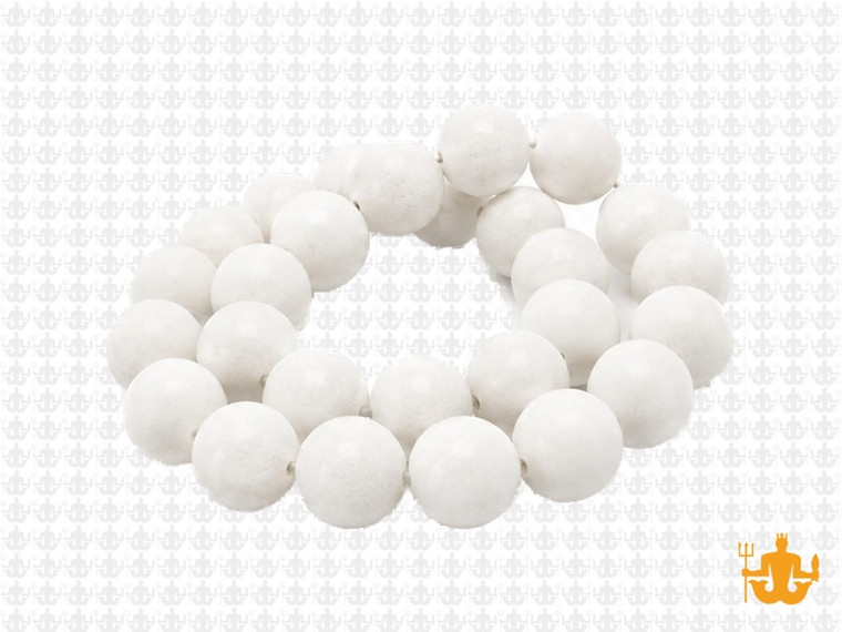 10mm Matte White Obsidian Round Beads 15.5" [10b98m]
