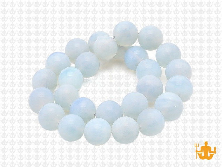 10mm Matte Moonstone Opalite Round Beads 15.5" synthetic [10a43m]