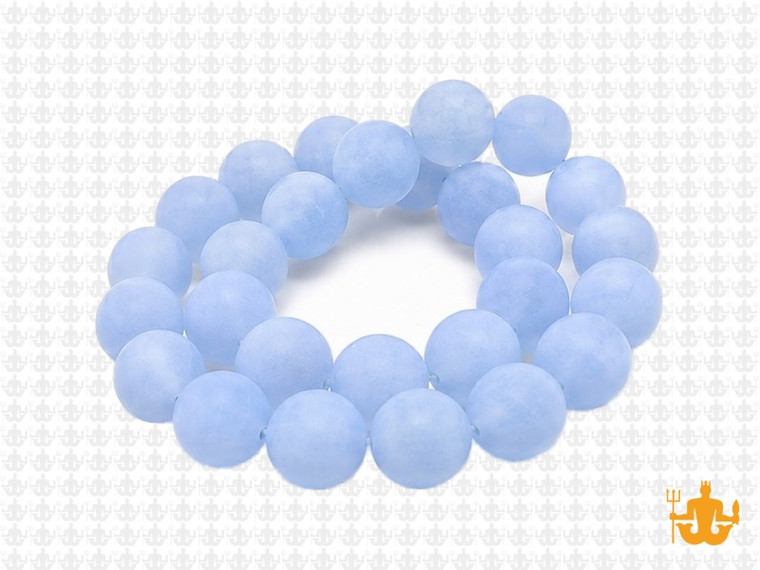10mm Matte Chalcedony Round Beads 15.5" synthetic [10a65m]
