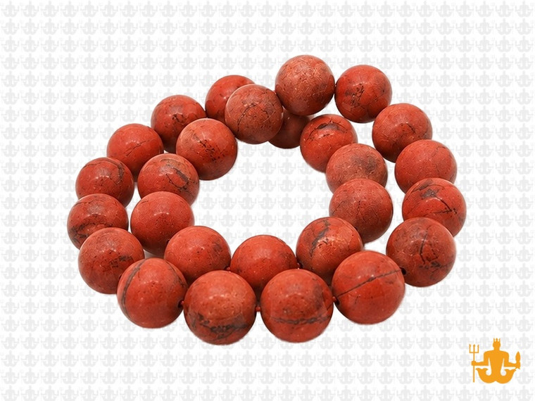 10mm Matte Red Jasper Round Beads 15.5" natural [10r12m]