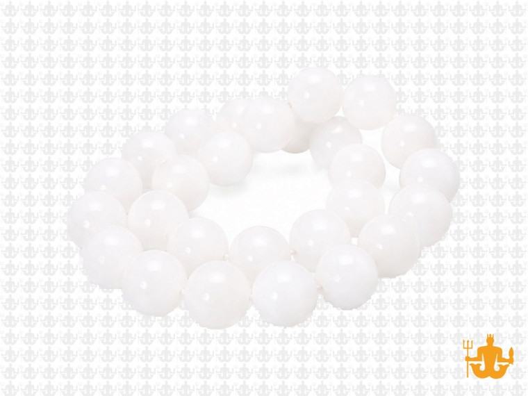 10mm Polish & Matte White Obsidian Round Beads 15.5" [10x33]