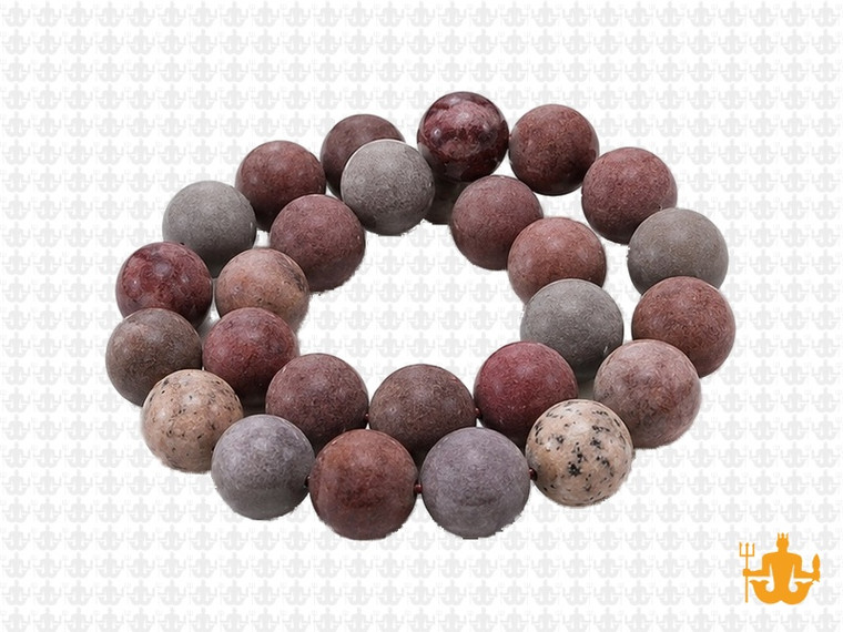 10mm Matte Leopard Skin Jasper Round Beads 15.5" natural [10b16m]