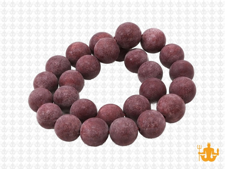 10mm Matte Plum Jade Round Beads 15.5" natural [10b66m]