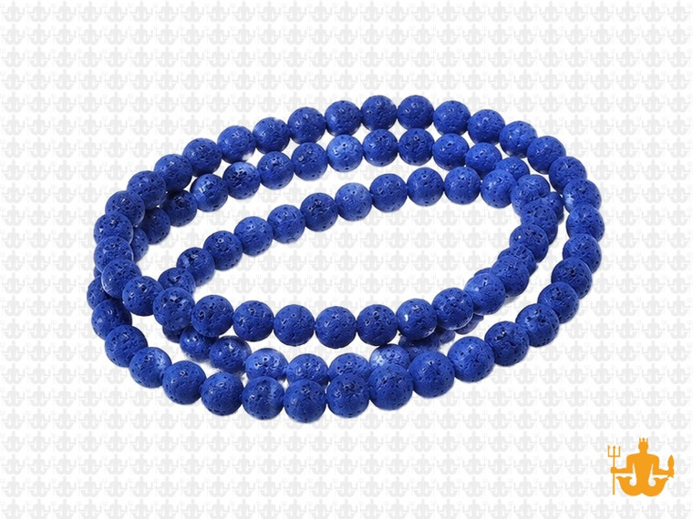 4mm Volcano Lapis Lava Round Beads 15.5" dyed [4kl]