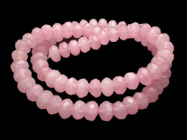 8mm Rose Quartz Faceted Rondelle Beads 15.5" [cr8b1]