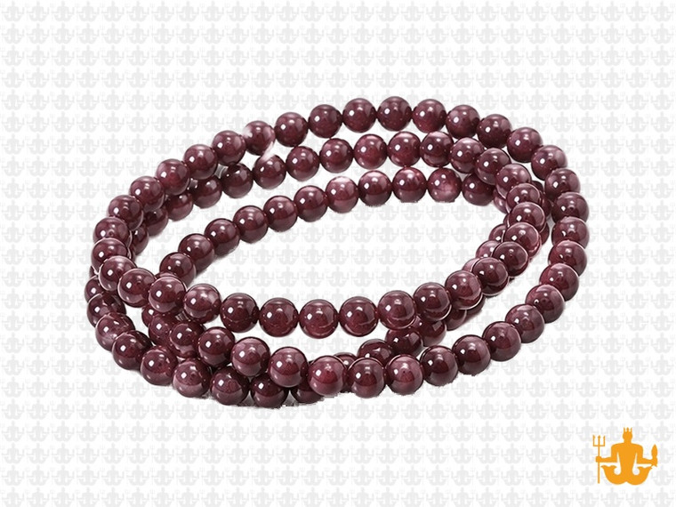4mm Plum Jade Round Beads 15.5" natural [4b66]