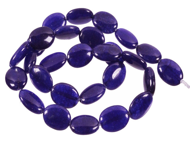 10x14mm Lapis Jade Oval Beads 15.5" dyed [wa221]