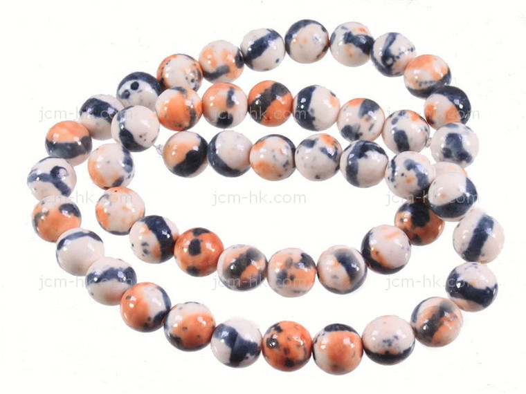 4mm Mix Color Fossil Agate Round Beads 15.5" dyed [4g1z]