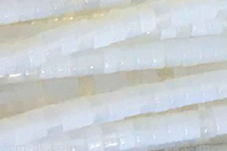 6mm White Jade Heishi Beads 15.5" natural [h4b40-6]