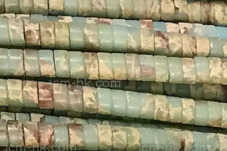 4mm Red Brown Amazonite Heishi Beads 15.5" natural [h4r42-4]