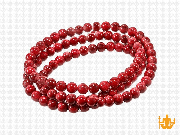 4mm Red Sesame Agate Round Beads 15.5" dyed [4g4r]