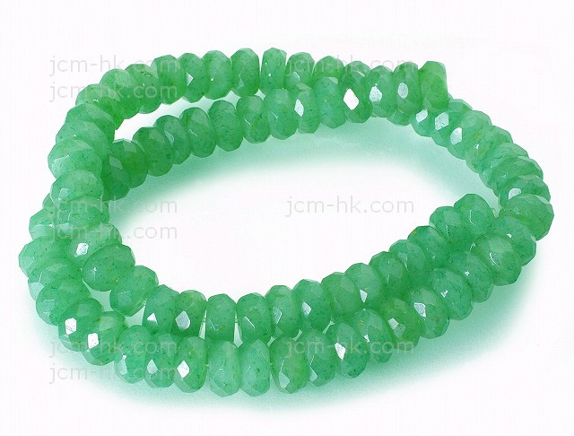 8mm Aventurine Faceted Rondelle Beads 15.5" natural [h6b15-8]