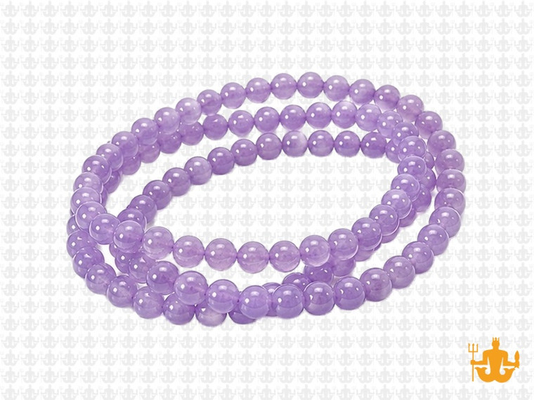 4mm Sky Ice Quartz Round Beads 15.5" dyed [4r19e]