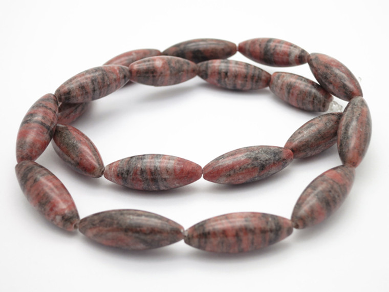 6x16mm Brazil Agate Rice Beads 15.5" natural [s2c25-6]