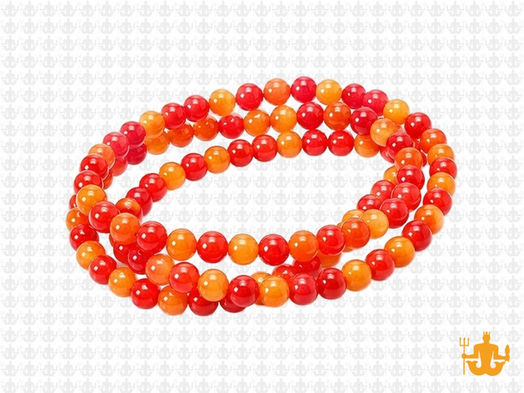 4mm Mix Red Jade Round Beads 15.5" dyed [4x6]