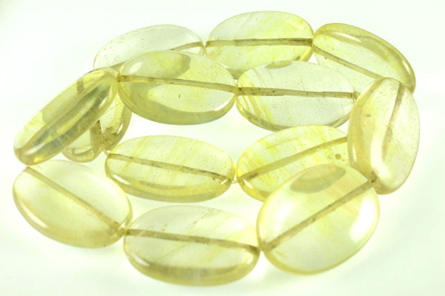 20x30x6mm Moonstone Opalite Oval Beads 7" synthetic [w518]