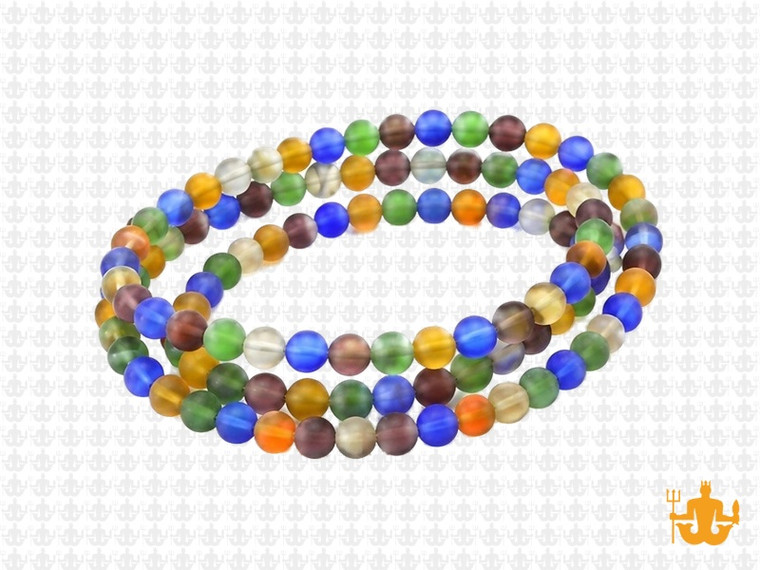 4mm Mix Dark Quartz Round Beads 15.5" dyed [4x11]
