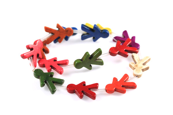 12x22x4mm Mix Magnesite Boy Beads 15.5" [t419x]