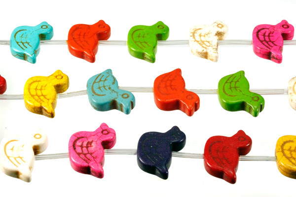 30x18mm Mix Magnesite Duck Beads 15.5" [t436x]