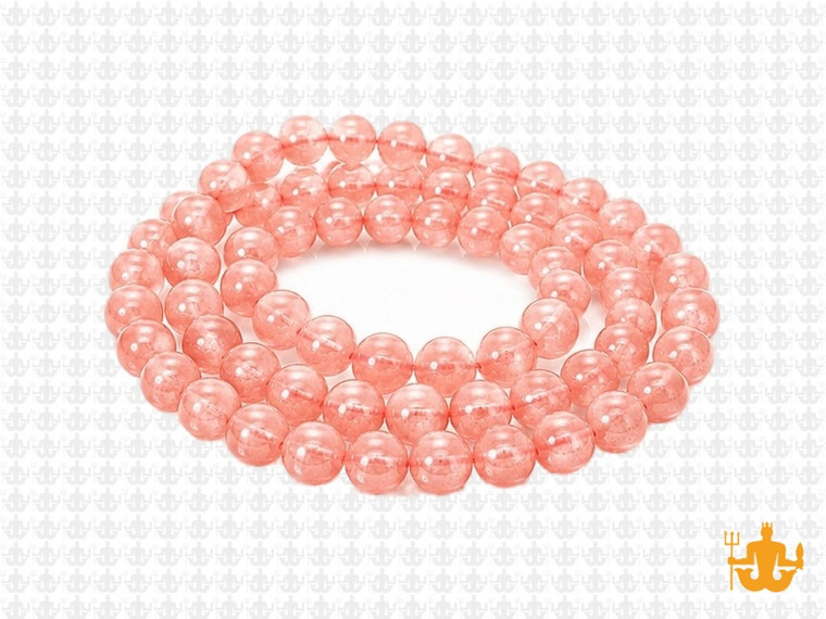 6mm Cherry Quartz Round Beads 15.5" synthetic [6a41]