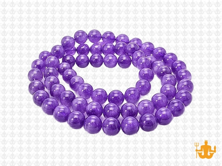 6mm Amethyst Round Beads 15.5" synthetic [6a6]
