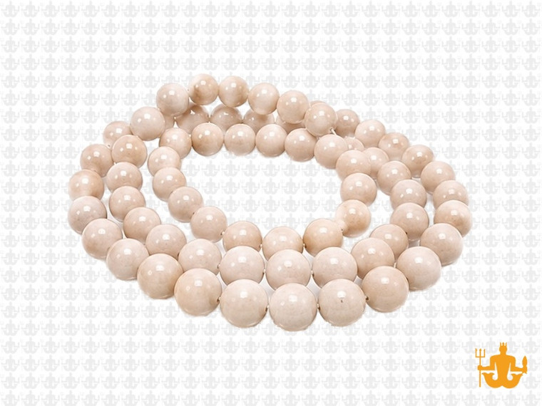 6mm River Fossil Round Beads 15.5" natural [6c34]